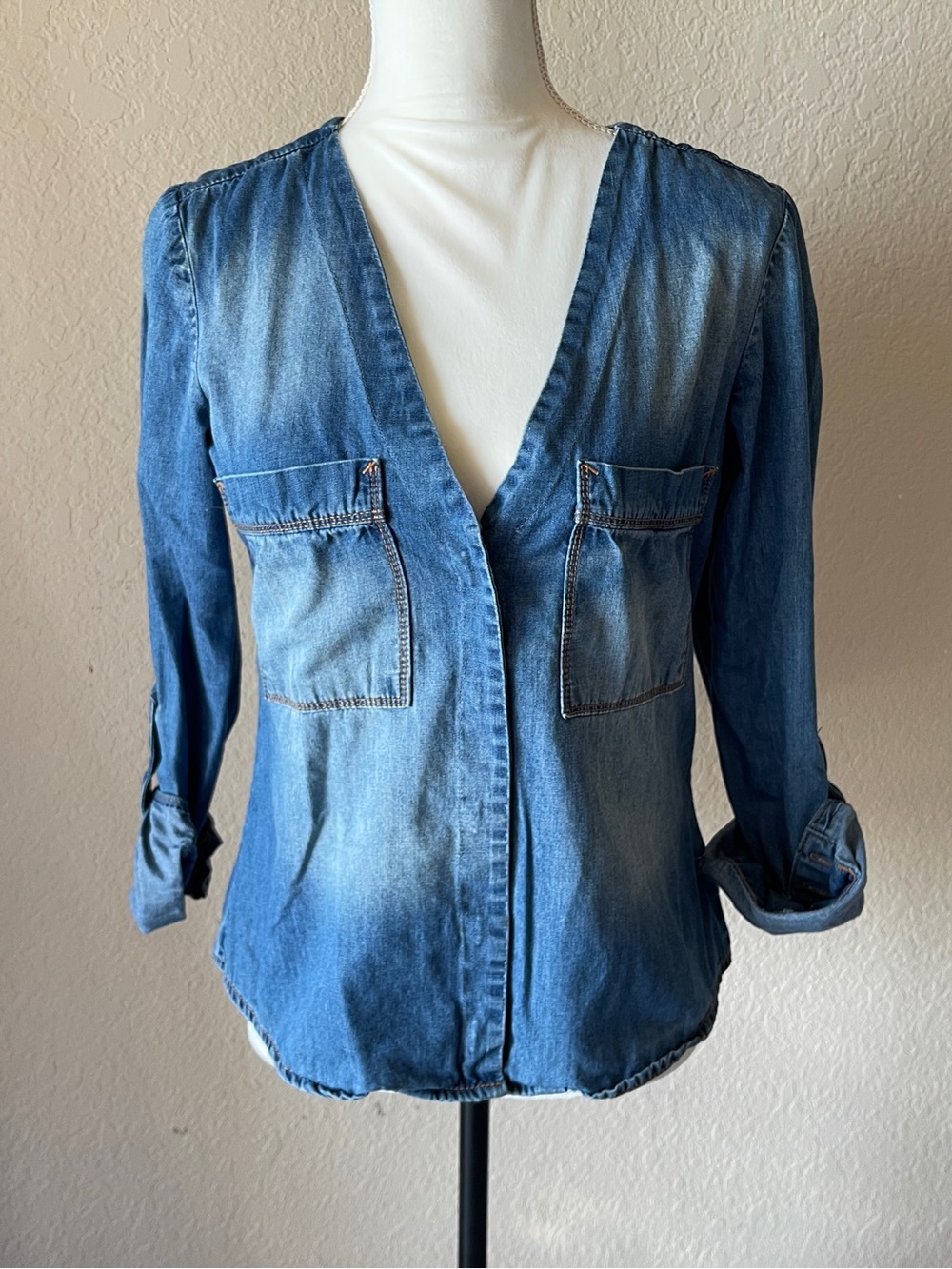 Lanca Perfume Women Denim Top Size Small
